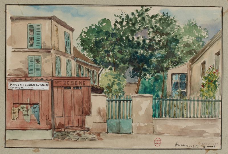 Arquitectura que representa la decadencia urbana en estilo Post-Impresionista de F. Séguin