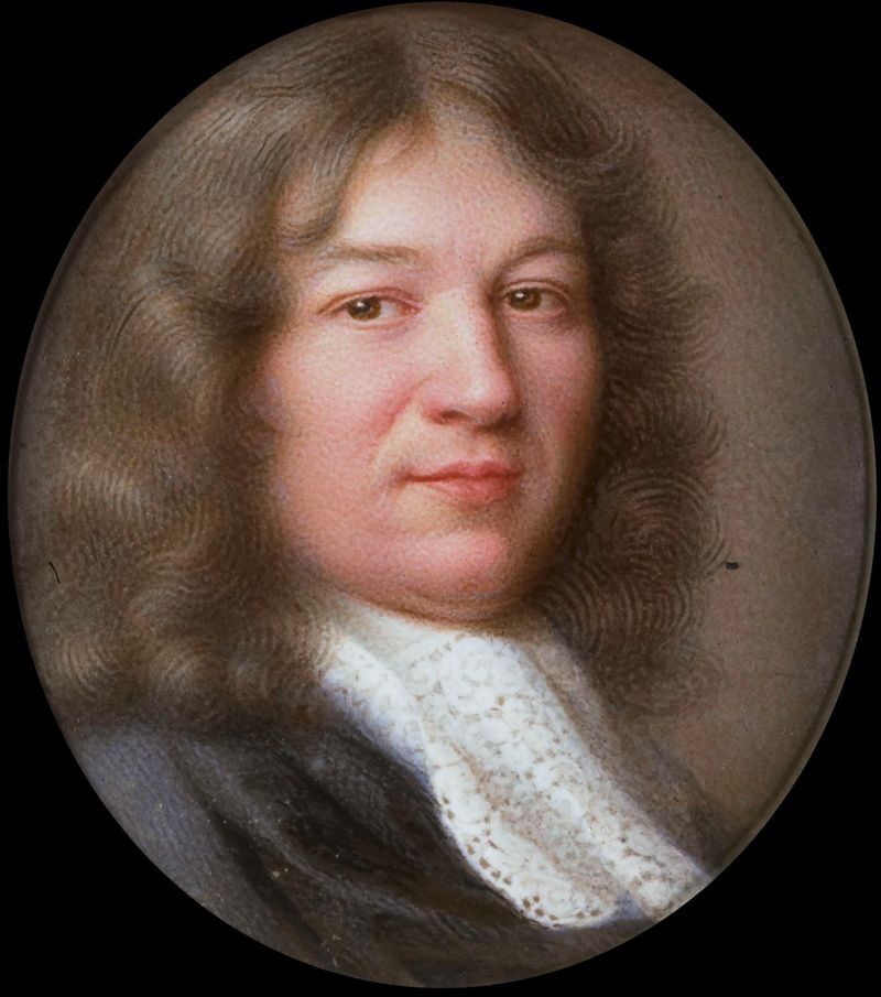 Retrato de um homem de Jean Petitot, meio metal, mostrando olhar e vulnerabilidade.