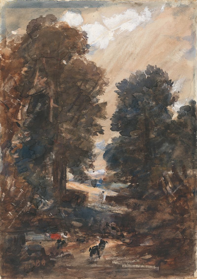 The Cornfield by Hercules Brabazon Brabazon, impressionism, landscape, oil painting
