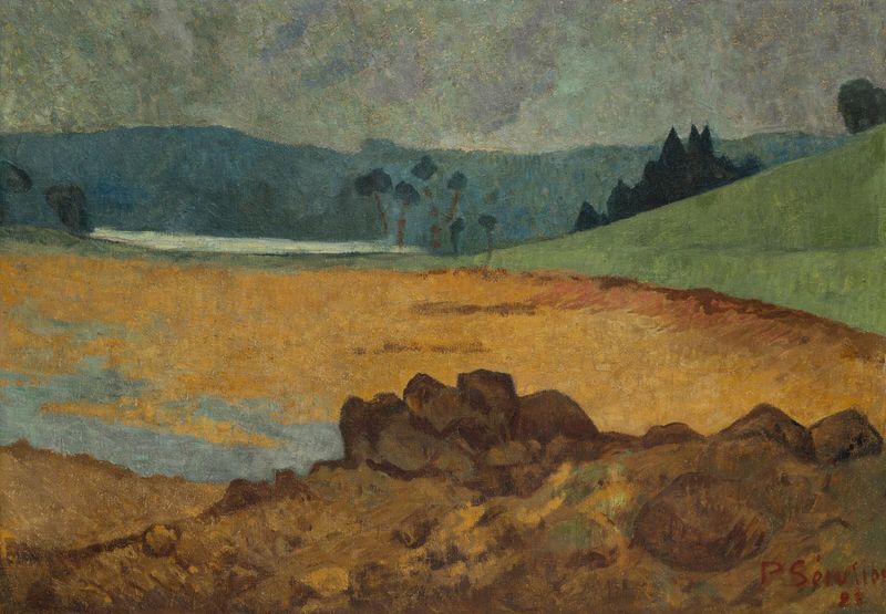 Coastal landscape with shoreline and tide by Paul Sérusier, oil on canvas