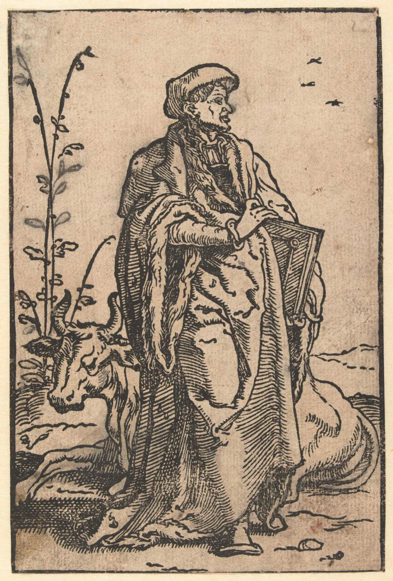Religious portrait of Evangelist Lucas by Jan Swart van Groningen, oil painting