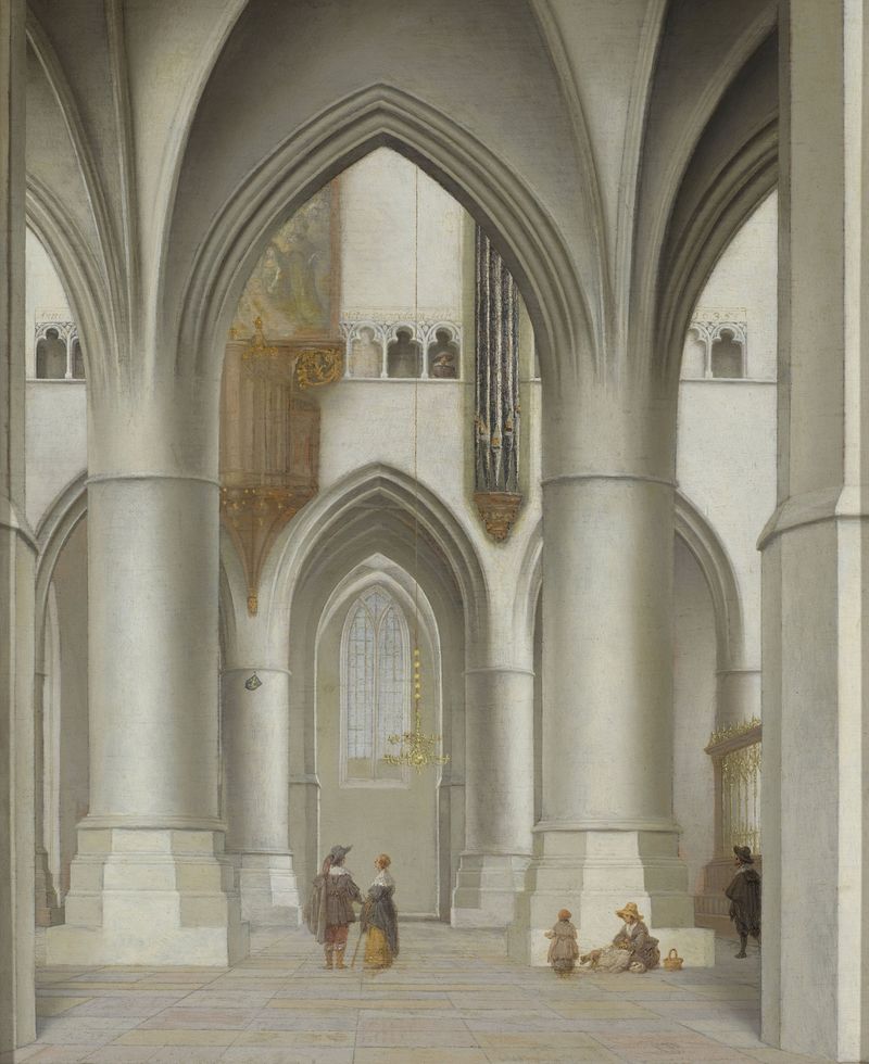 Interior of St. Bavo Church in Haarlem, oil on panel by Pieter Jansz Saenredam