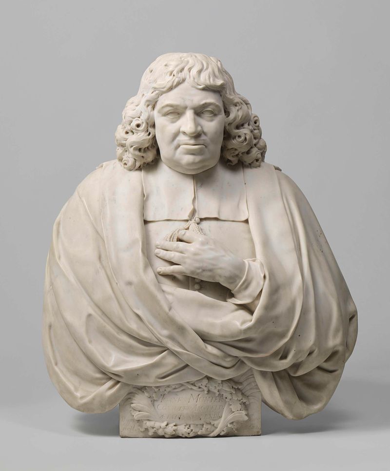 Busto em mármore de Johannes Munter por Bartholomeus Eggers