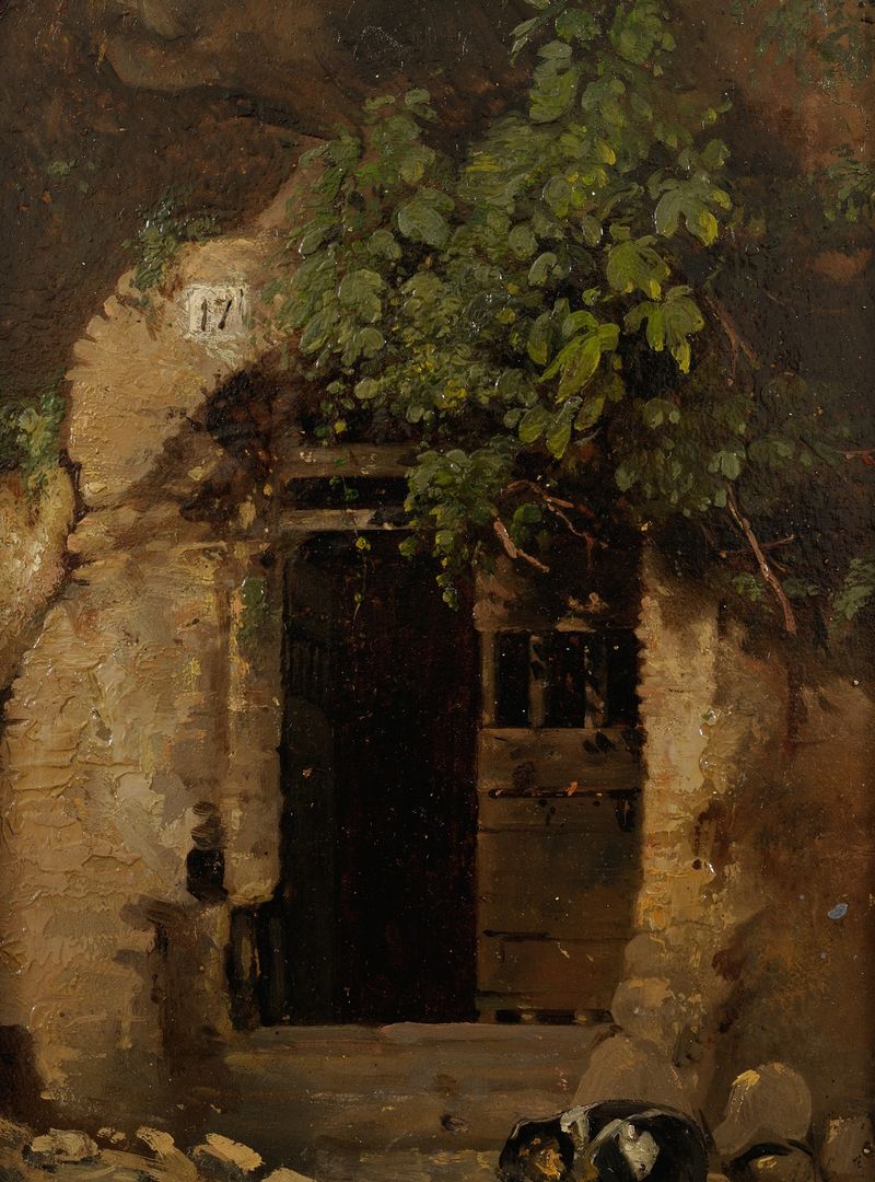Genre scene of a tavern in Nemi, oil on canvas by Julie Wilhelmine Hagen-Schwarz