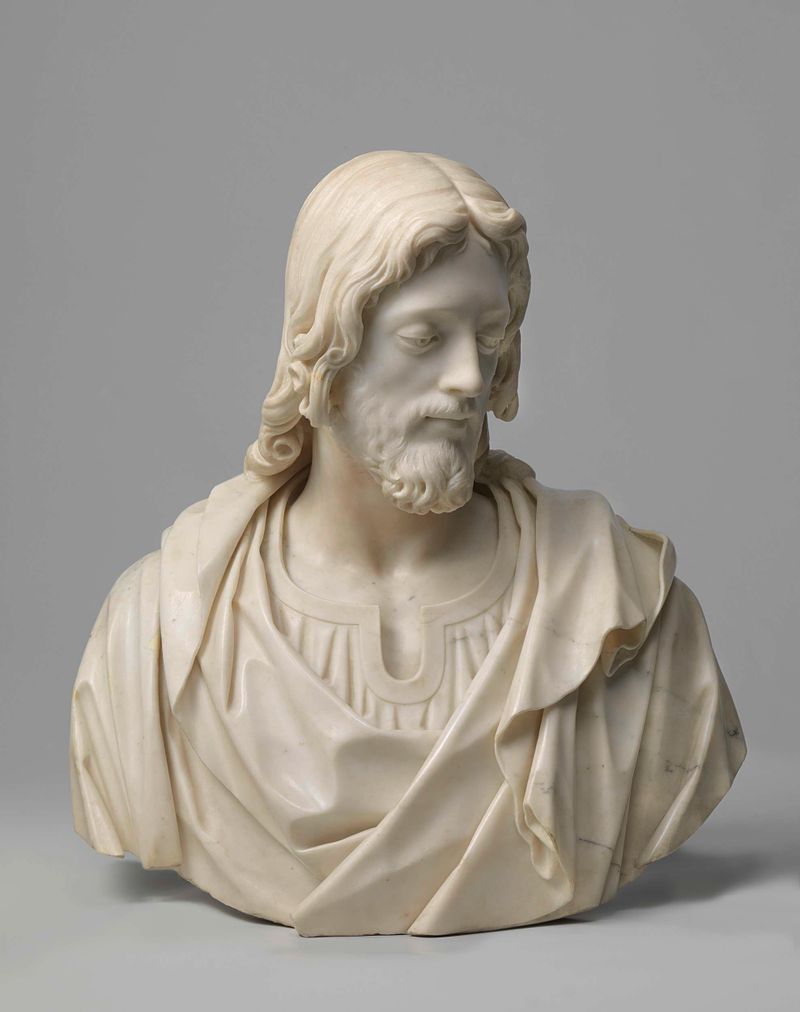 Busto em mármore de Cristo como Salvador de Giovanni Battista Caccini