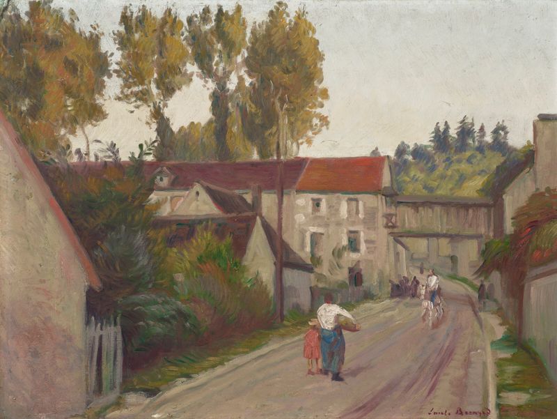 Vue de tonnerre ou Le moulin d’enfer de Emile Bernard, óleo sobre lienzo que representa un paisaje tormentoso.