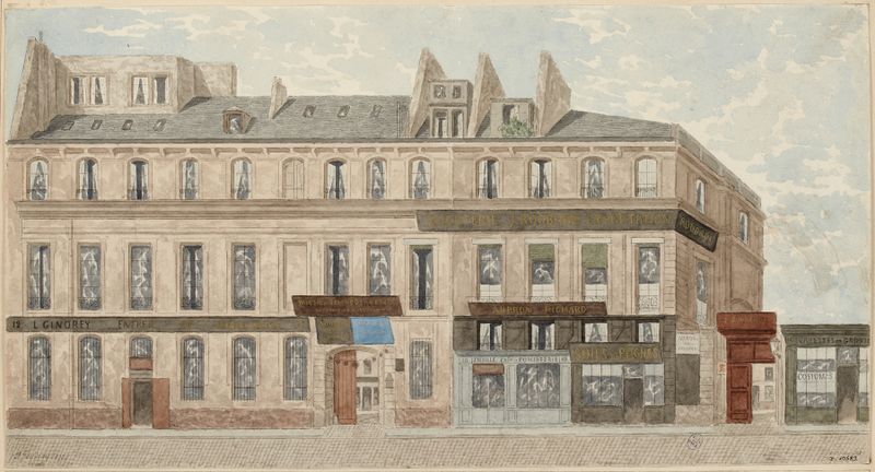 Architecture of Rue Thévenot by Jules Gaildrau, medium unknown