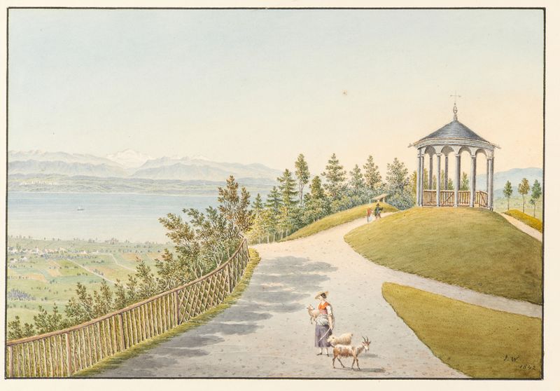 Pintura de paisaje al óleo de Jakob Samuel Weibel con colores vibrantes y profundidad emocional.