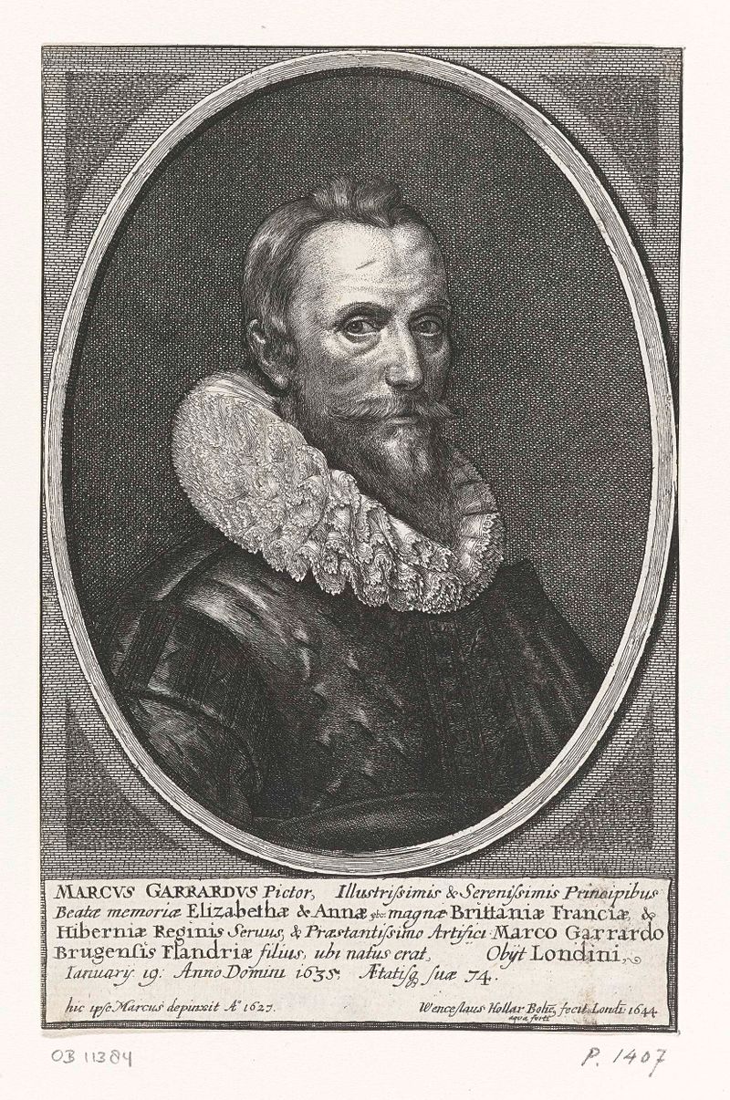 Gravura de Marcus Gheeraerts de Jonge por Wenceslaus Hollar