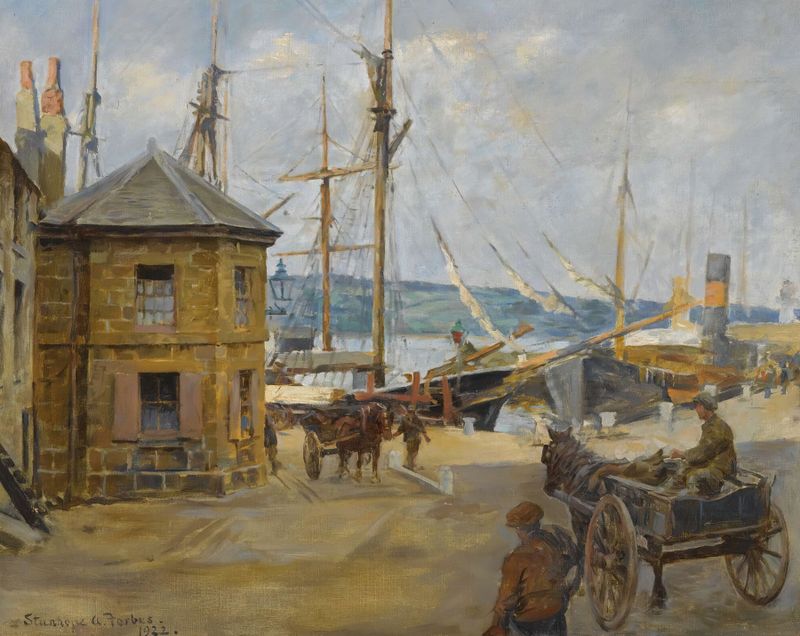 The Old Weighing House, Penzance by Stanhope Alexander Forbes, oil painting