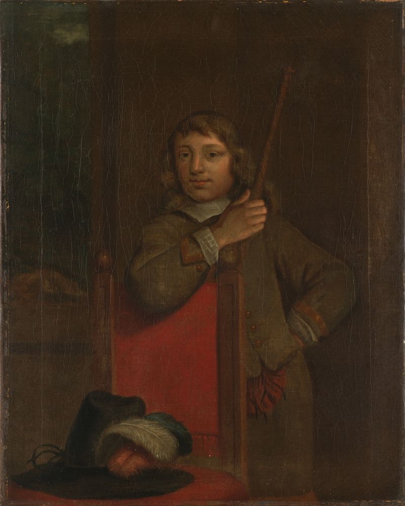 Retrato de um menino por Johannes Spilberg, óleo sobre tela