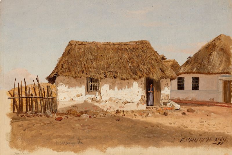 Dos Casas en Barranquilla, Colombia, óleo de Frederic Edwin Church