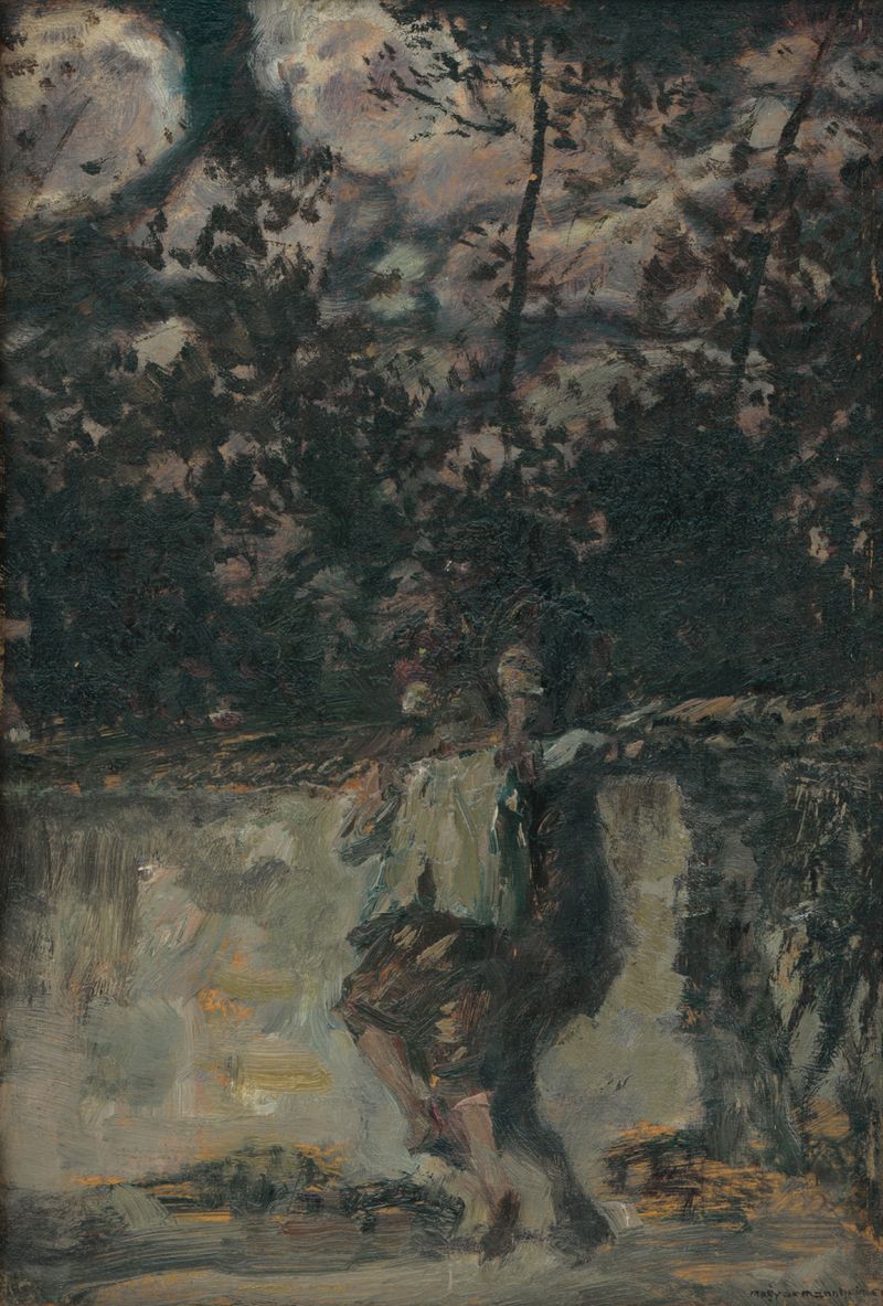 Uličníci z Capri by Gusztáv Magyar Mannheimer, oil on canvas depicting lively streets and figures.