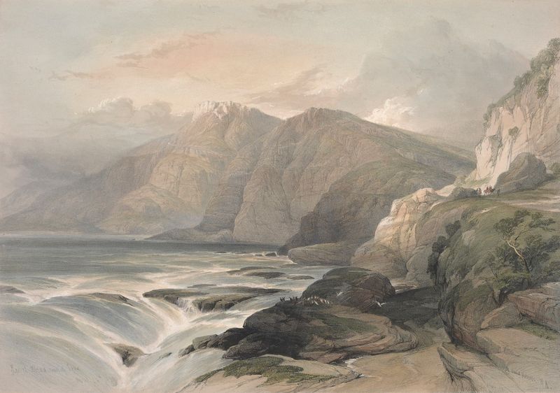 Ras-el Abiad, costa de Siria, óleo sobre lienzo de David Roberts