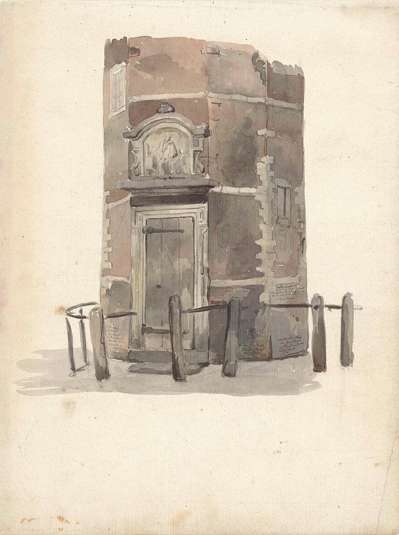Architecture of Poortje van het gilde in the St. Anthoniswaag, Amsterdam by Johan Adolph Rust