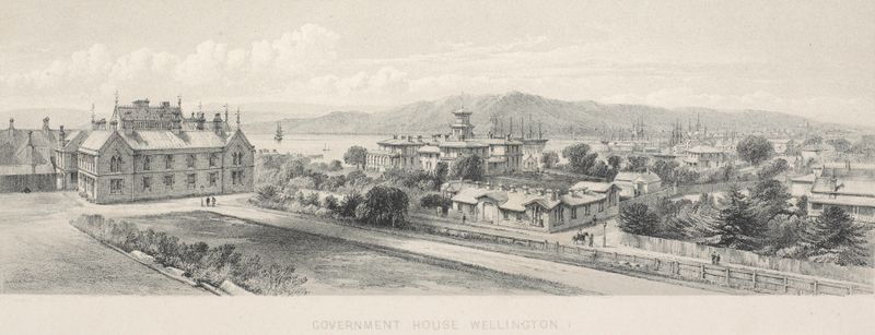 Architecture of Government House in 1877 by Charles Decimus Barraud