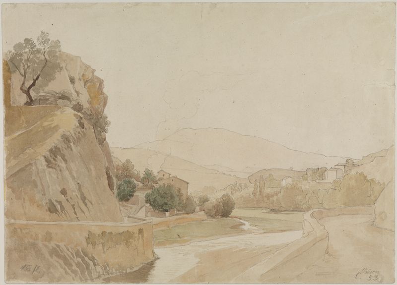 Landschaft bei Vaison in Südfrankreich, óleo sobre lienzo de Johann Wilhelm Schirmer