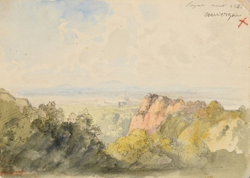 Vue panoramique sur Royat, oil on canvas by Jacques-Raymond Brascassat