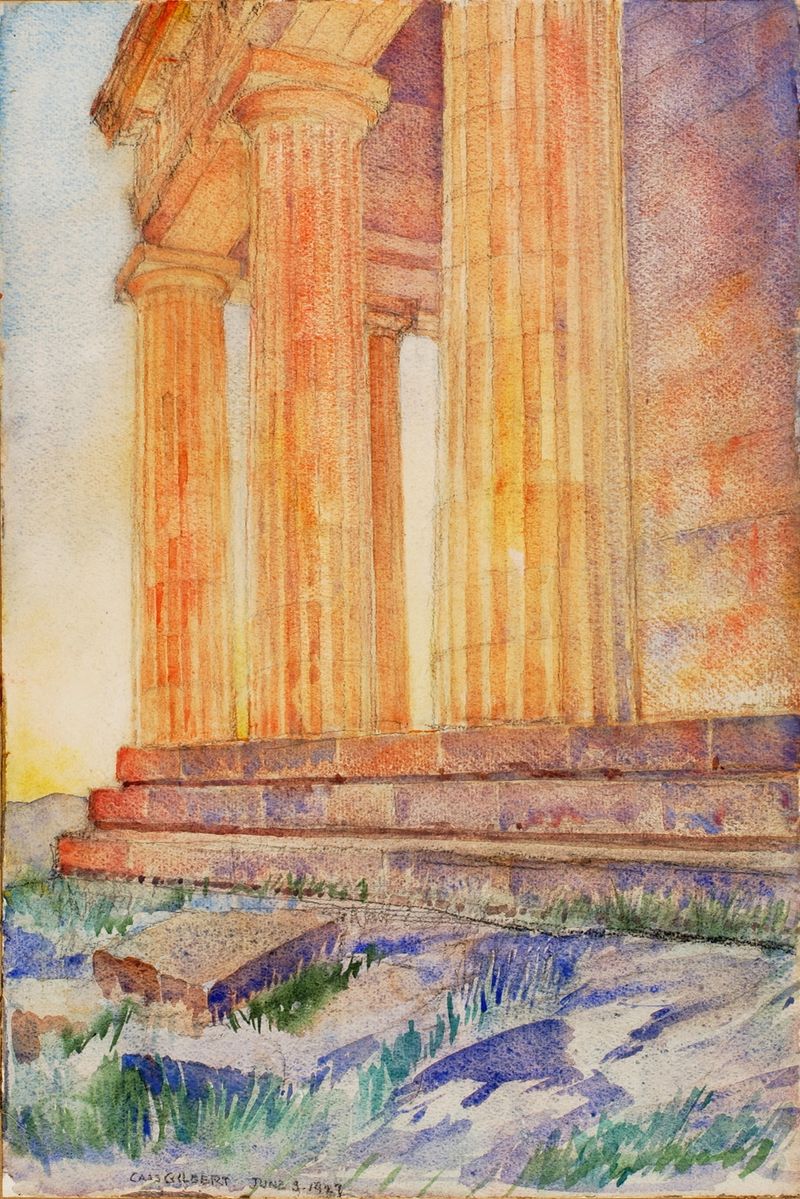 Temple de Cass Gilbert, que representa arquitectura con luz y sombra, 1927
