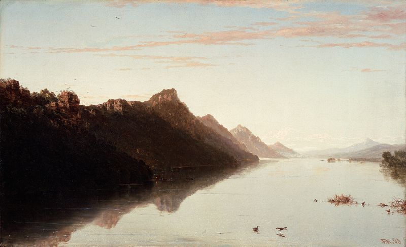Vista sobre el Alto Misisipi, óleo sobre lienzo de John Frederick Kensett