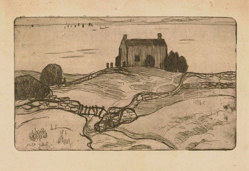 La maison du pendu, oil on canvas by Armand Seguin, depicting a dark house and vibrant landscape.