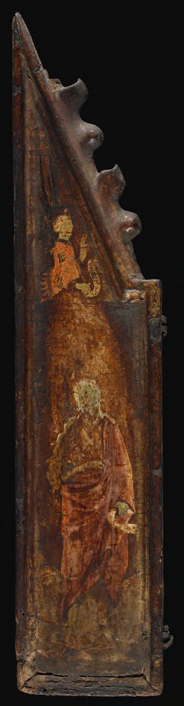 Tempera sobre painel representando São João Batista e o Anjo Gabriel de Master of the Richardson Tabernacle