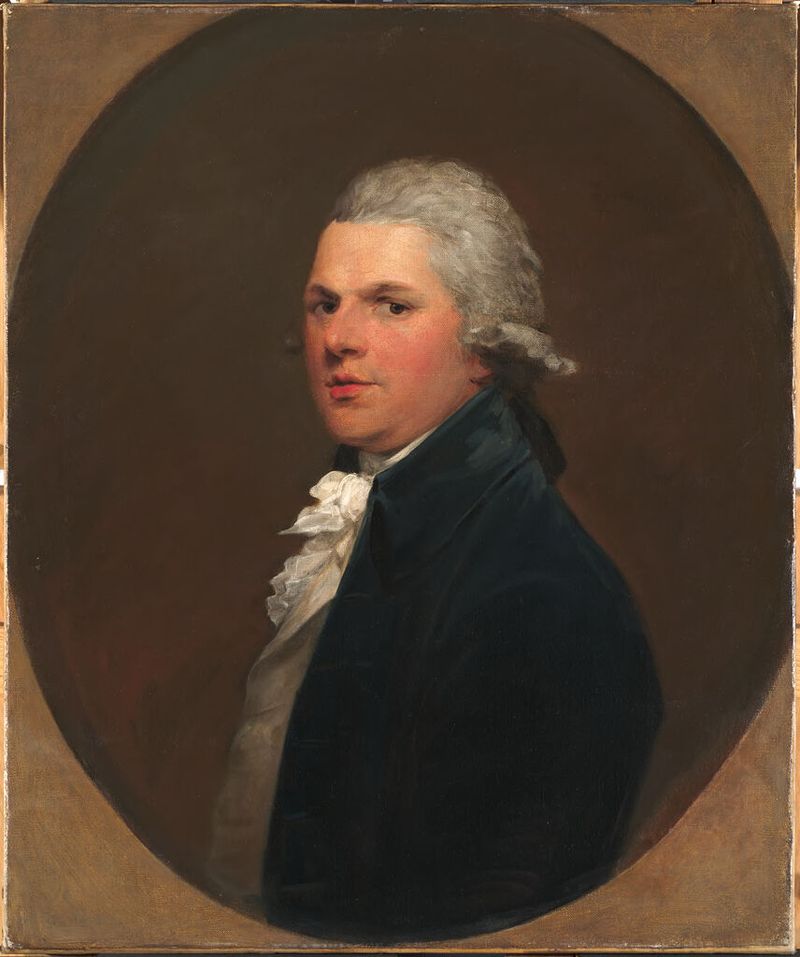 Retrato de um Homem, óleo sobre tela de um artista não identificado