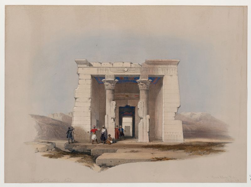 Temple of Dandour, architecture by David Roberts, 1846-1849