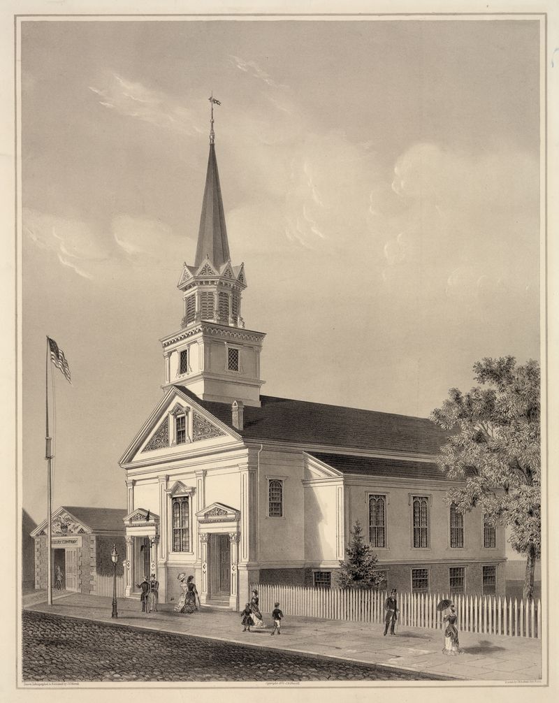 Igreja Batista Central, Newport, R.I. de John H. Bufford's & Sons, meio vitoriano