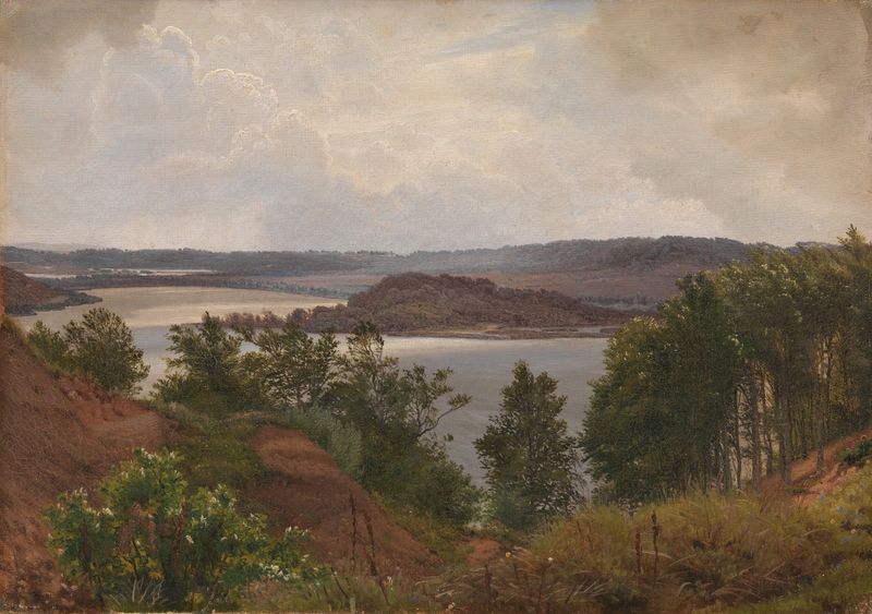 Landscape of The Lakes at Laven near Silkeborg, oil on canvas by Vilhelm Kyhn
