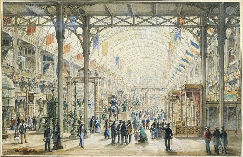 Pintura a óleo de Max Berthelin mostrando luz através de arcos