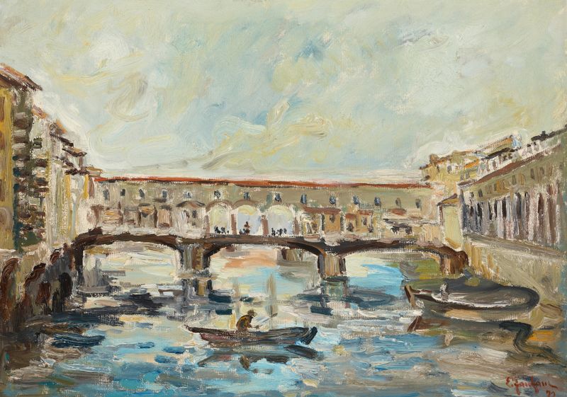 Ponte Vecchio en Florencia, modernismo, por Enzo Fanfani