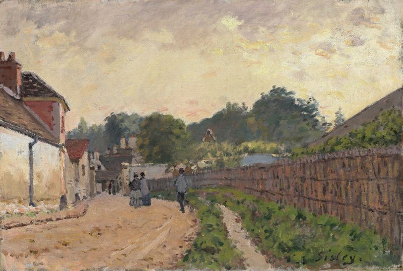 Paisaje de Marly-le-Roi de Alfred Sisley, óleo sobre lienzo