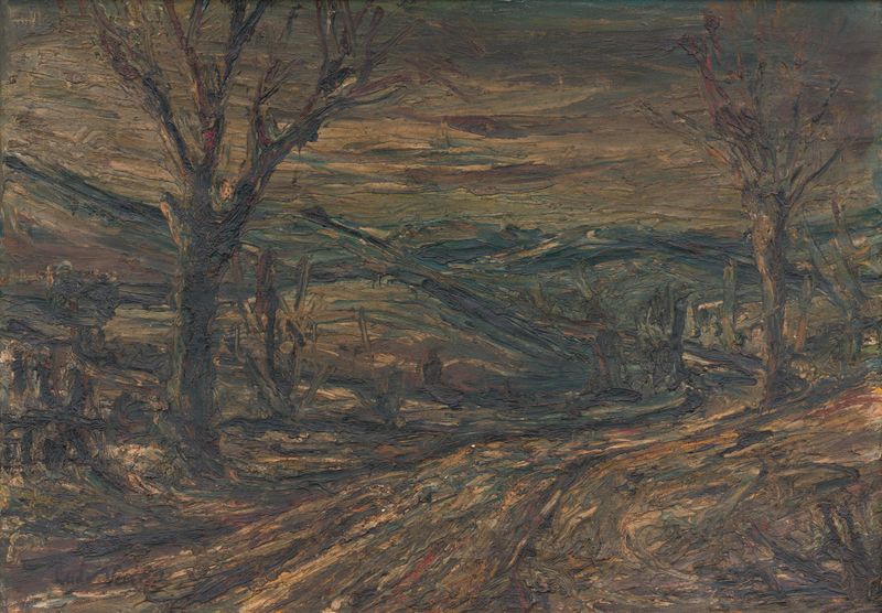 Landscape with Trees, oil on canvas by Ľudovít Varga