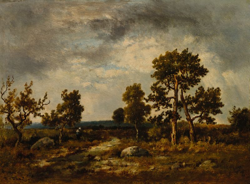 Path near the pond of vipers, oil painting by Narcisse-Virgile Diaz de La Peña