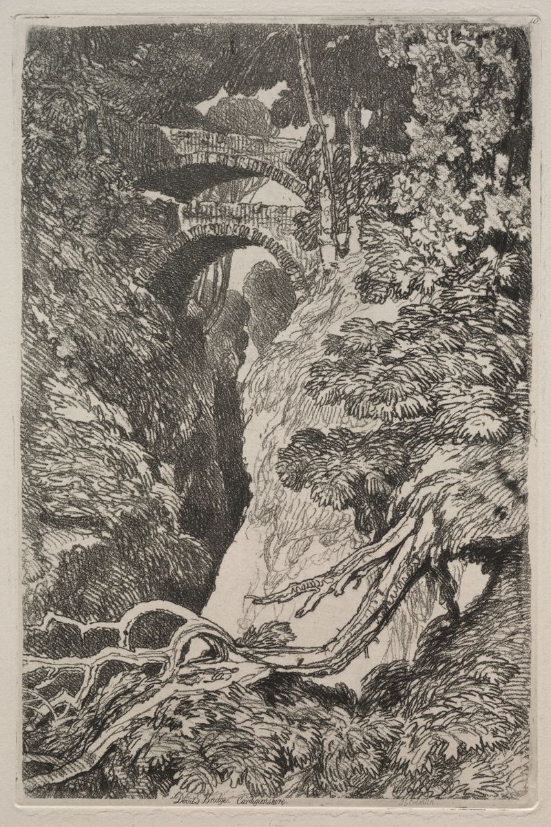 Devil’s Bridge, Cardiganshire, óleo de John Sell Cotman
