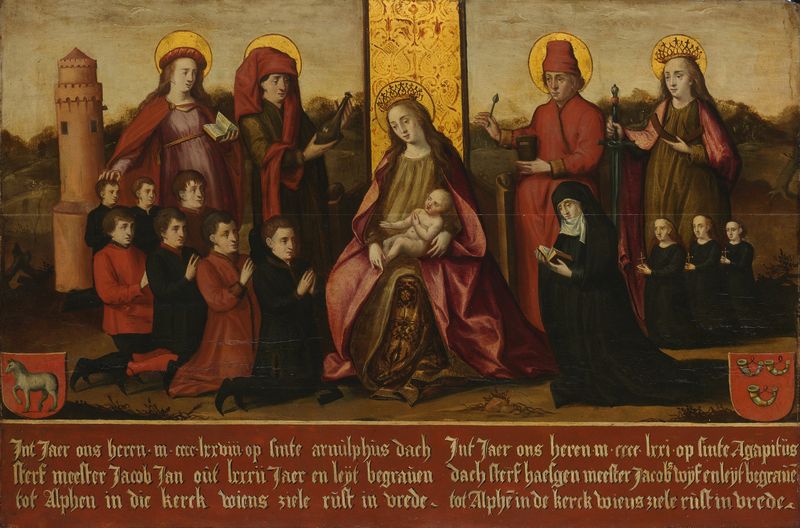 Painel memorial para Jacob Jan van Assendelft e sua esposa, óleo sobre painel, artista desconhecido