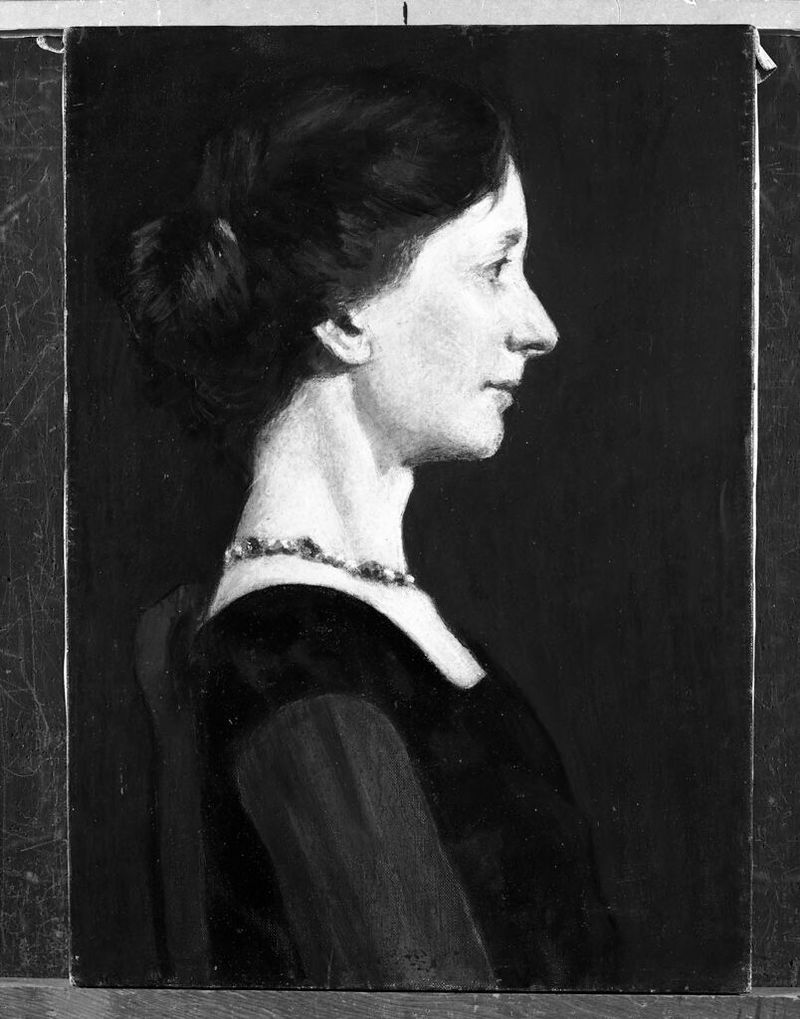 Retrato de perfil de una mujer de Denman Waldo Ross, óleo sobre lienzo