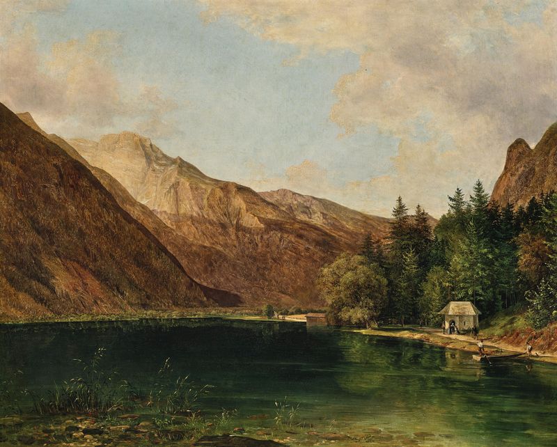 Oberer Theil des Königsees by Josef Feid, 1837, depicting mountains and water reflections.