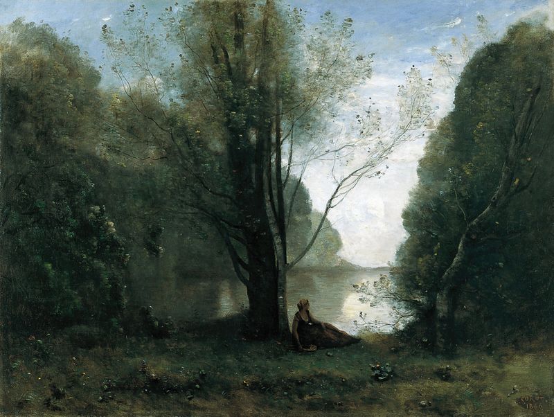 Solitude. Recollection of Vigen, Limousin, óleo sobre tela de Jean-Baptiste-Camille Corot