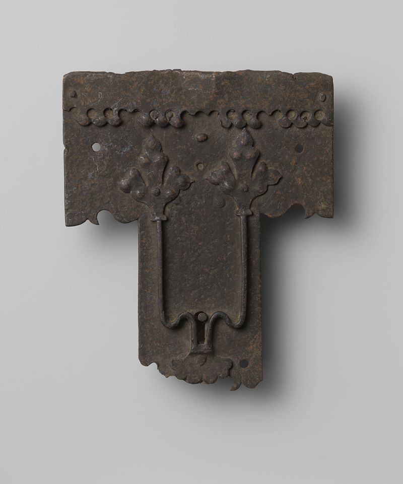 Gothic metal lock by anoniem, showcasing intricate ornamentation and design.