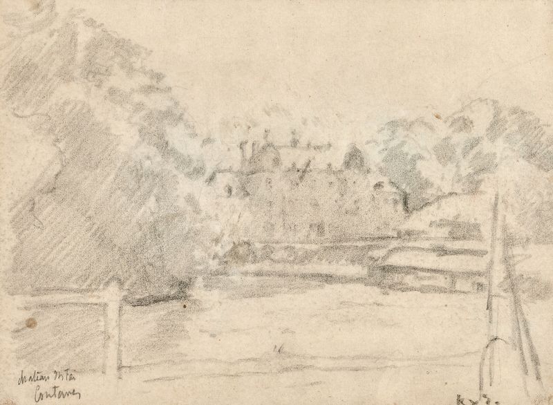 Paisagem com um château, pintura a óleo de Ker-Xavier Roussel