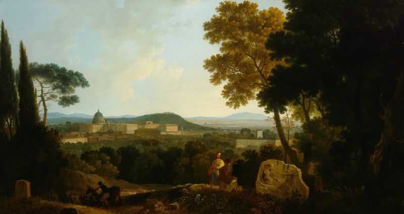 Landscape of St Peters and the Vatican, oil painting by Richard Wilson