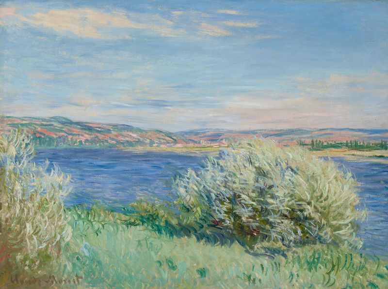 Paisagem do rio Sena por Claude Monet, óleo sobre tela