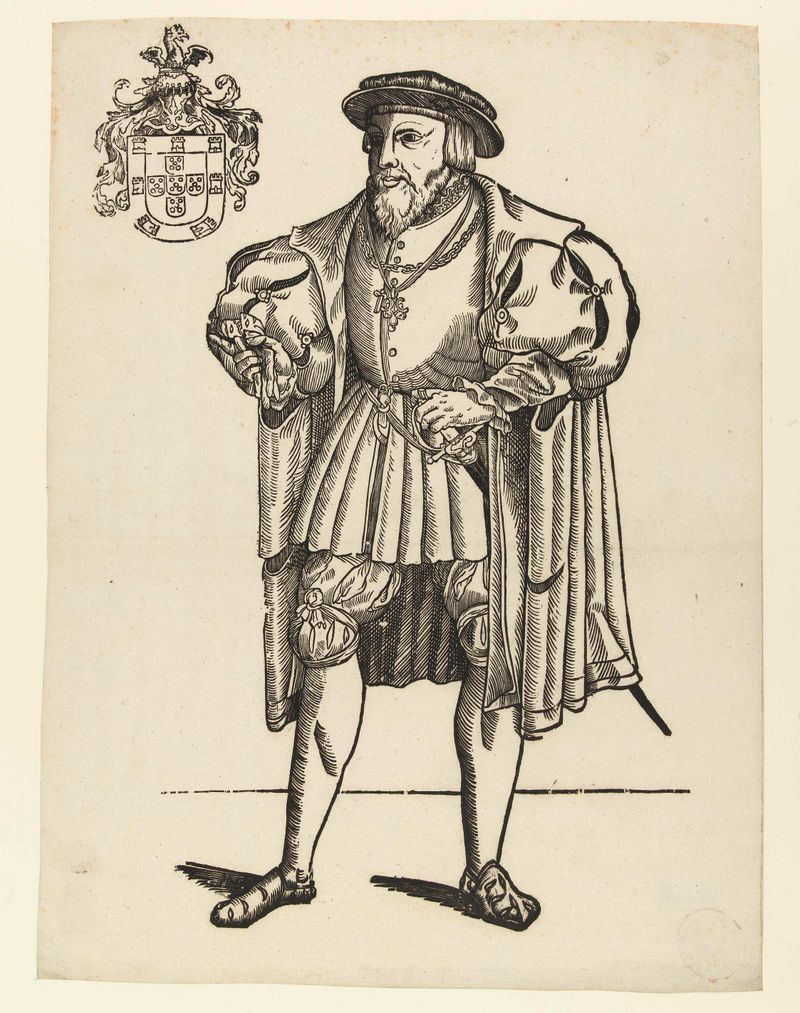 Retrato de Johannes III de Portugal, papel, por Cornelis Anthonisz.