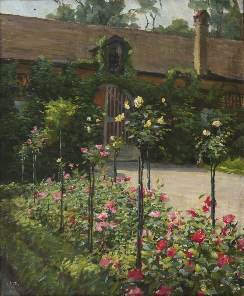 Botanical scene with flowers and light by Charles Vetter, 1926