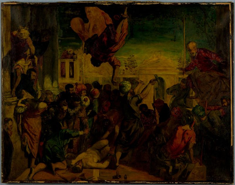 Saint Mark Rescuing a Slave, oil on canvas by Robert David Gauley