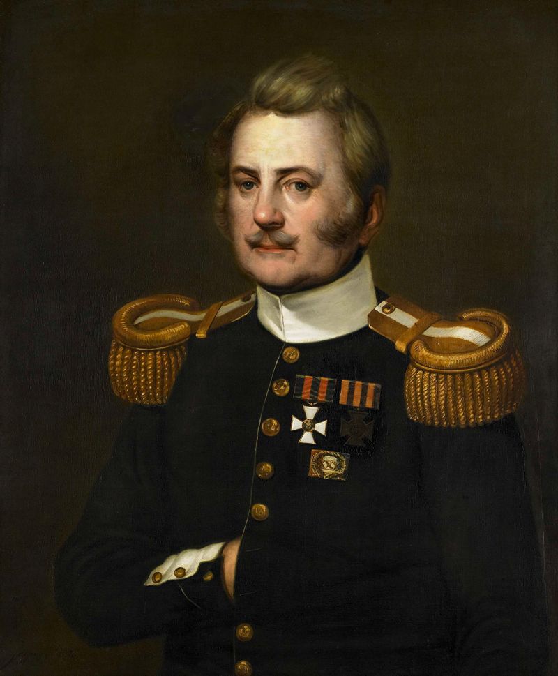 Retrato del Teniente Coronel J. D. B. Wilkens, óleo de Jurjen de Jong