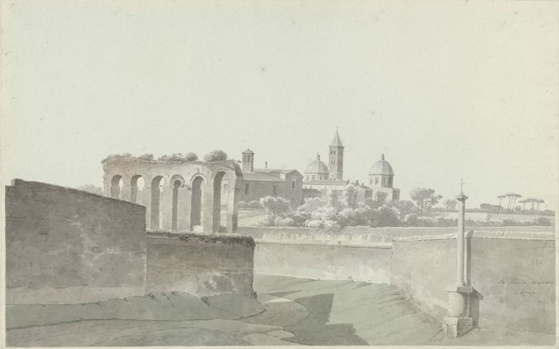 The Basilica of Santa Maria Maggiore in Rome, oil painting by Josephus Augustus Knip