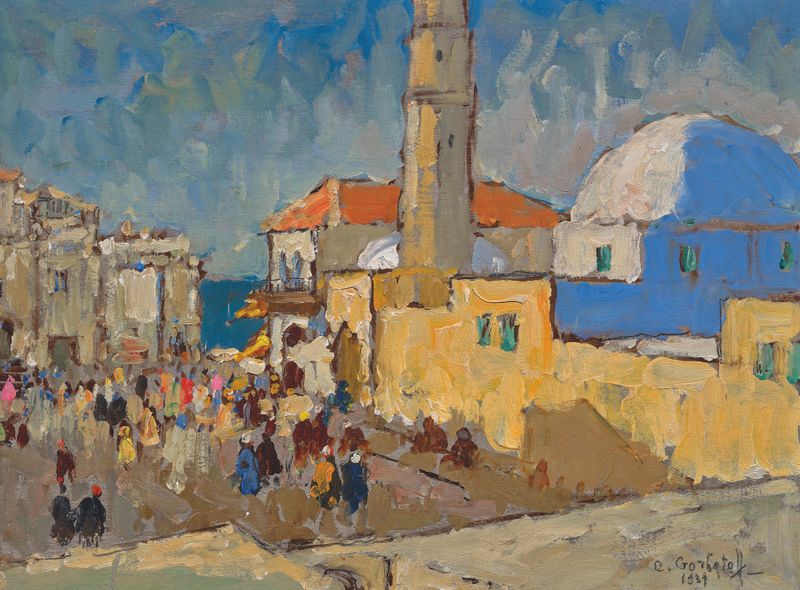 Mosque in Jaffa by Konstantin Ivanovich Gorbatov, Islamic Art